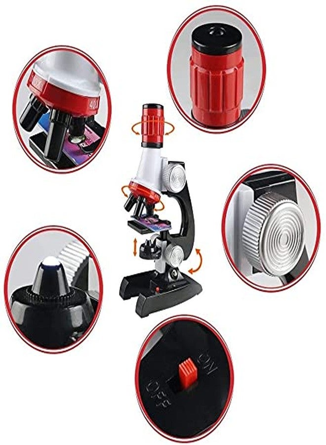 OANGO مجموعة أدوات علمية من OANGO للأطفال المبتدئين، مجهر مزود بإضاءة LED، تكبير 100X و400X و1200X، لعبة تعليمية للأطفال، هدية عيد ميلاد - Image 4